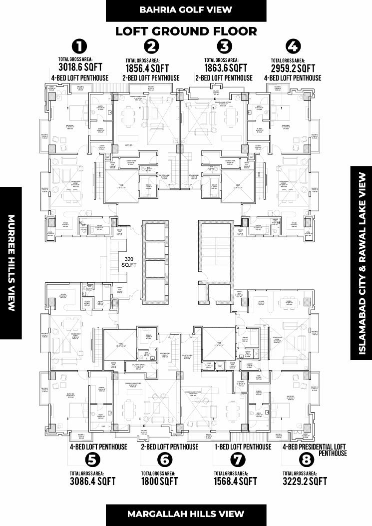360 The Residences loft penthouse floor plan
